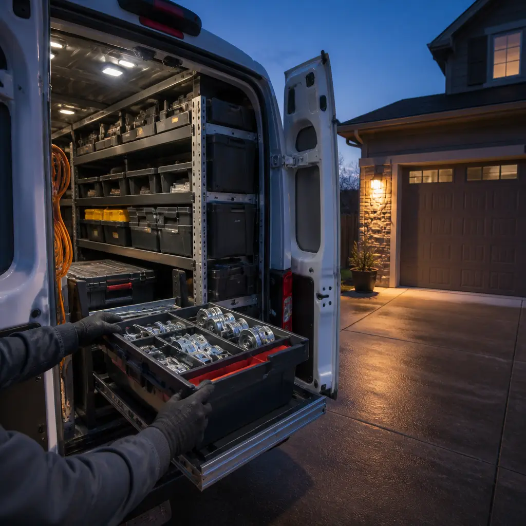 Emergency Garage Door Repair — Above crew on the job