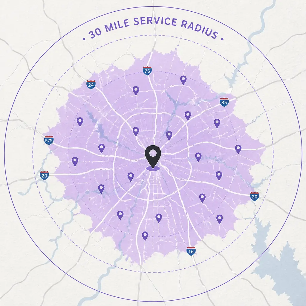 service-area map graphic