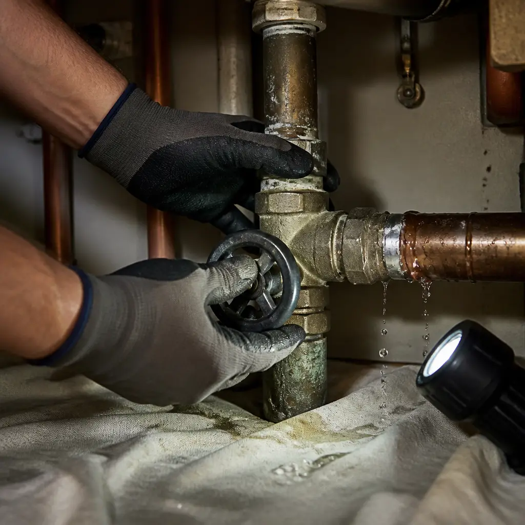 Newly installed tankless water heater