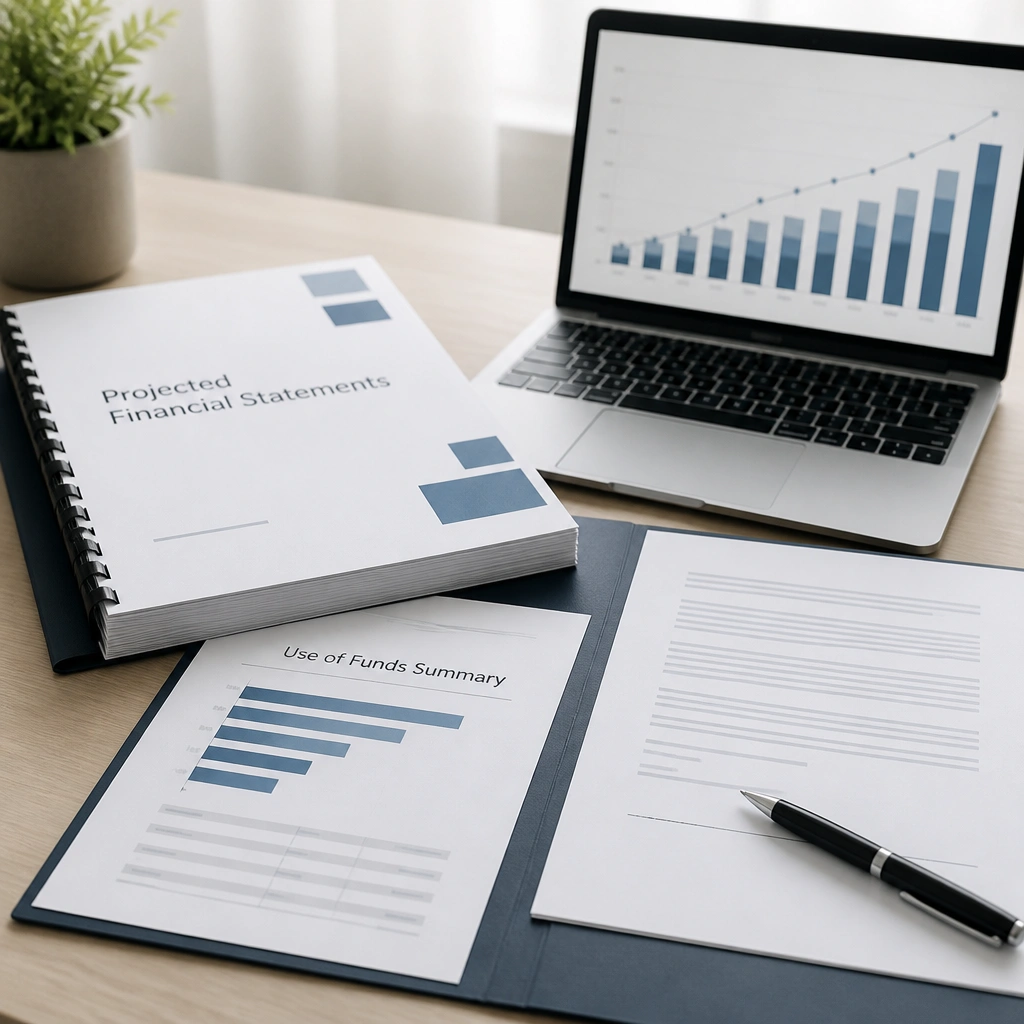 Financial analytics charts reviewed on screen