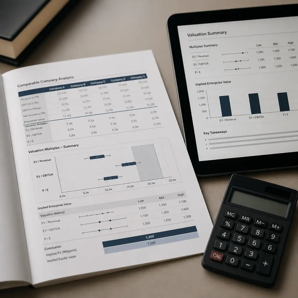 Accountant reviewing a completed tax return with a client