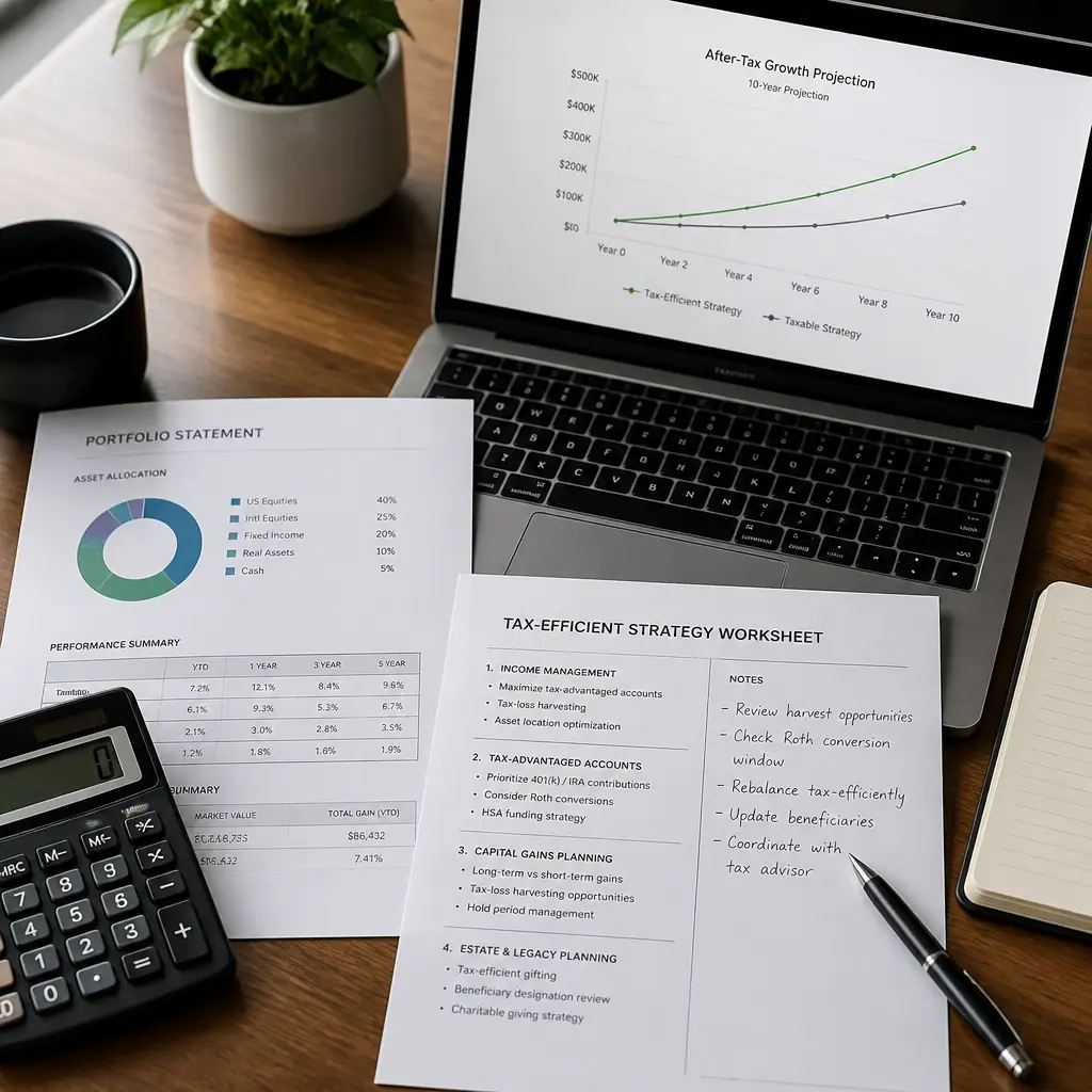 A financial plan reviewed page by page