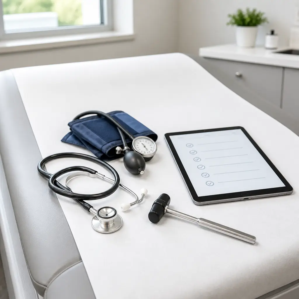 Physician reviewing cardiac diagnostics on screen with a member