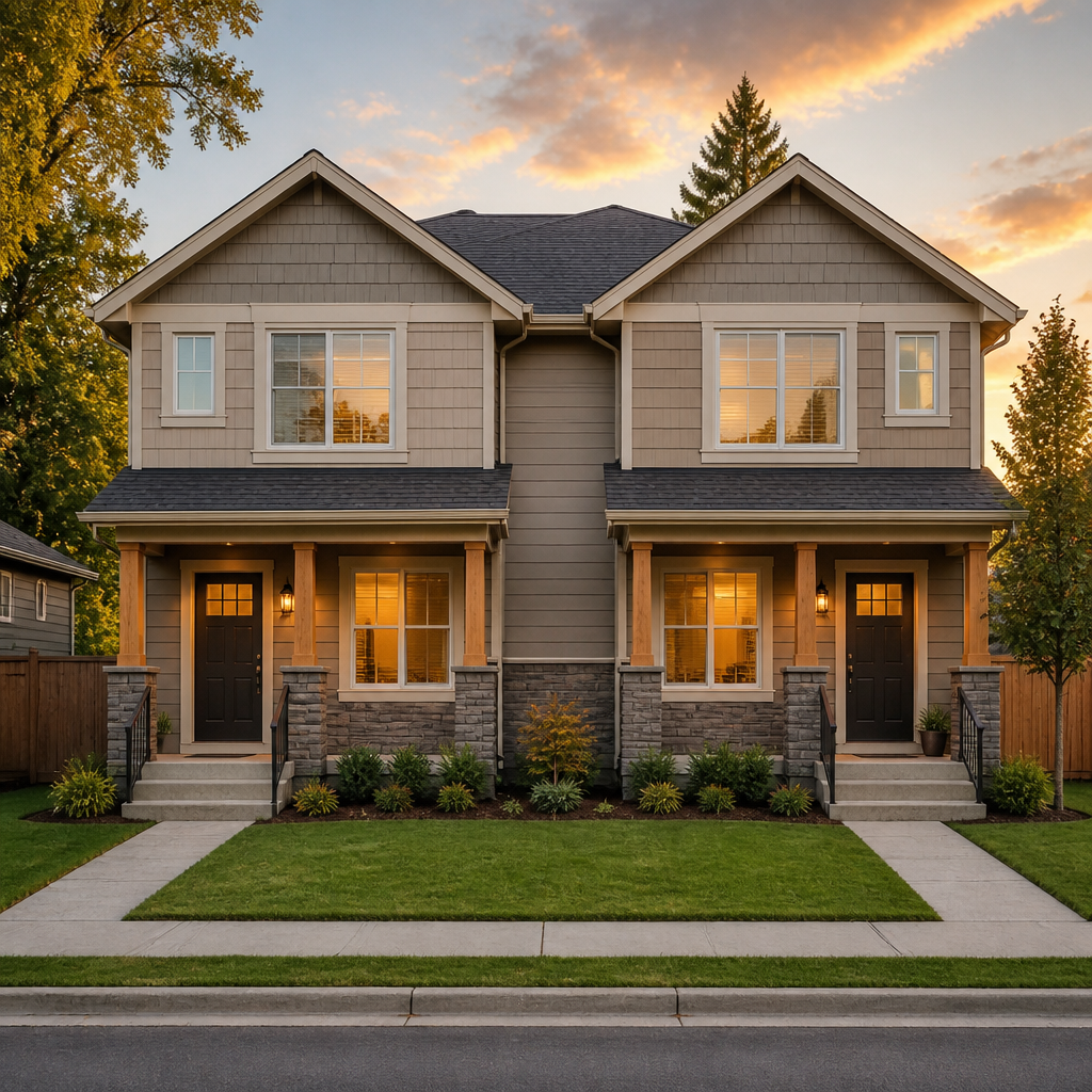 Contemporary multi-unit property with clean architectural lines