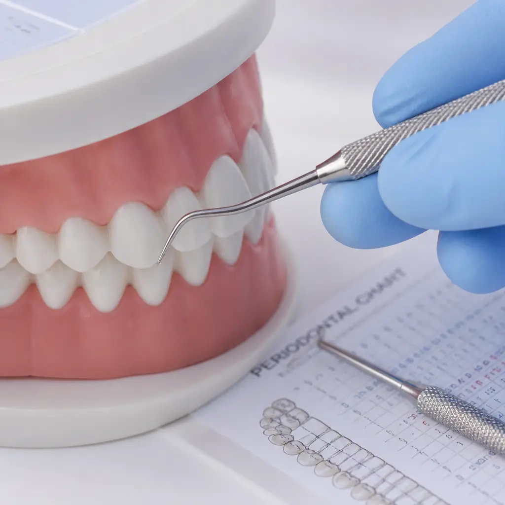 In-office professional whitening treatment underway