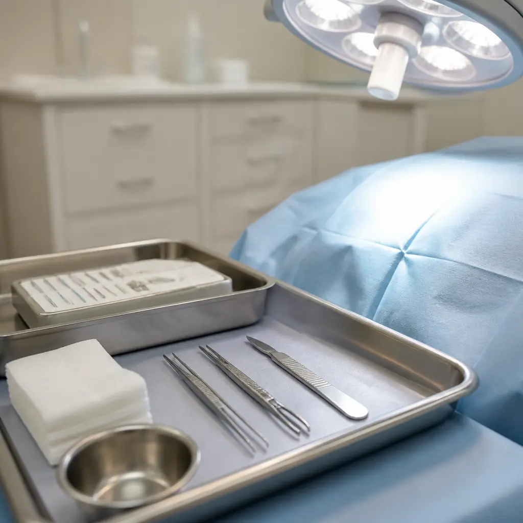Patient with calm, comfortable skin during a treatment consultation