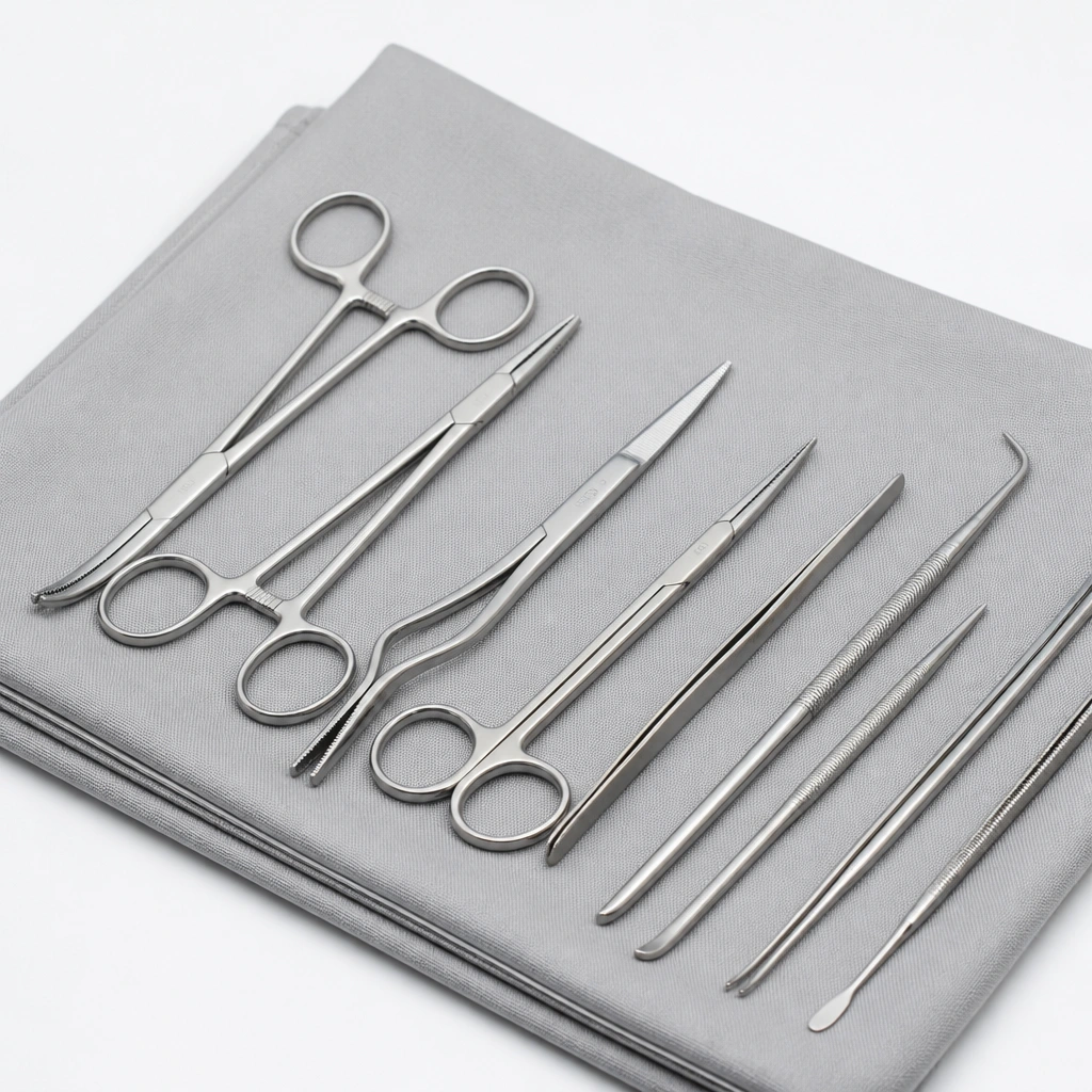 Veterinary dental cleaning being performed in a clinical suite