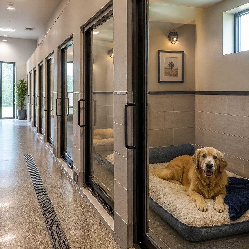 Veterinary dental cleaning being performed in a clinical suite