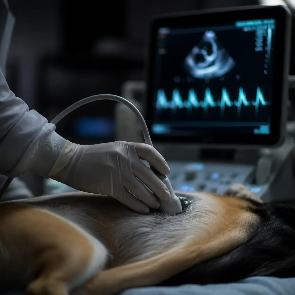 Dog receiving a gentle grooming session at the clinic