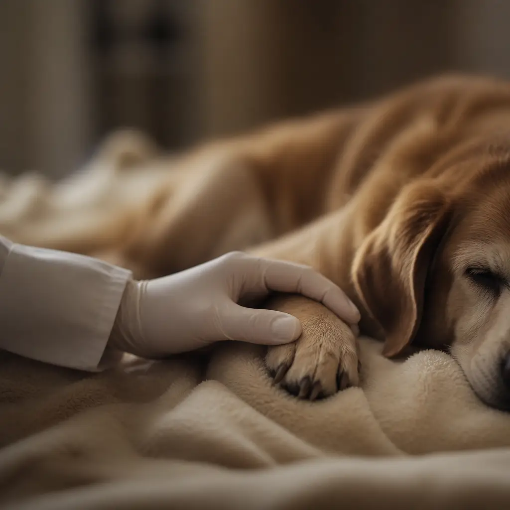 Veterinary dental cleaning being performed in a clinical suite